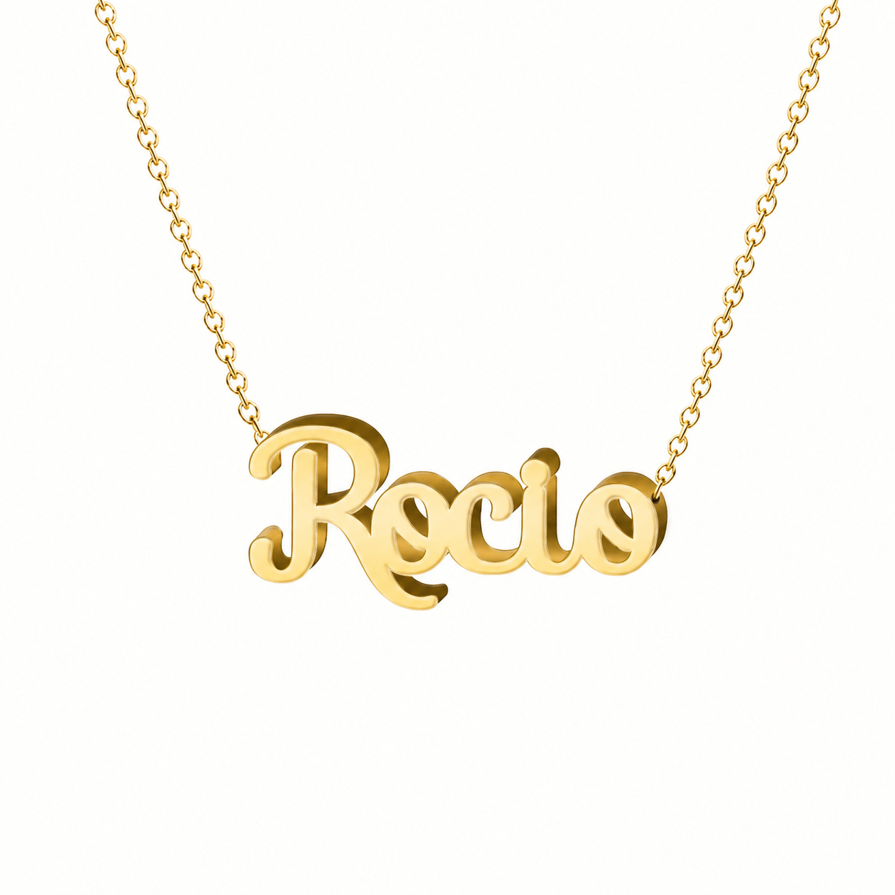 Collar con nombre personalizado Rocío - Bañado en oro de 14k - IMAGEN2 V3
