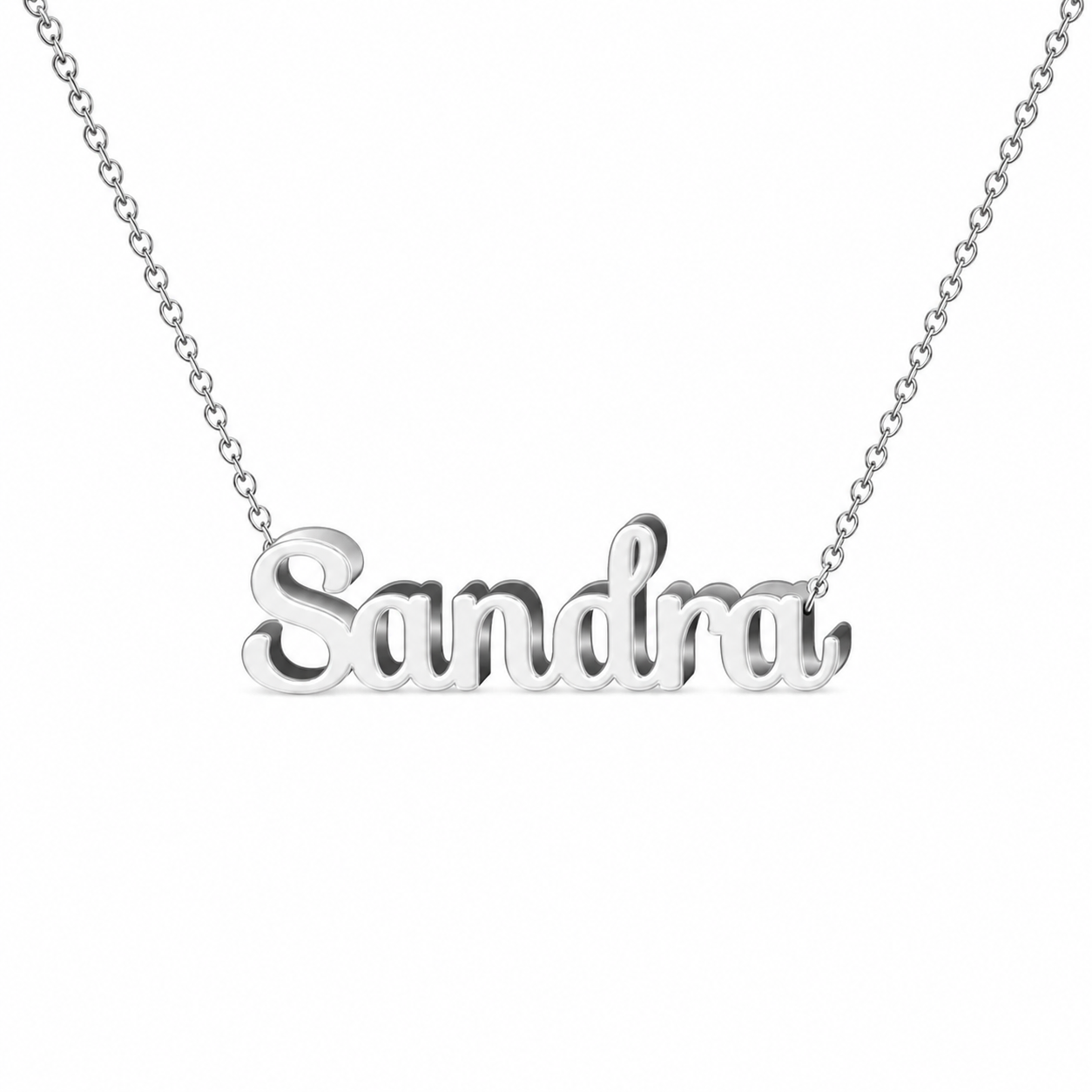Collar con nombre personalizado Sandra - Plateado - IMAGEN2 V3