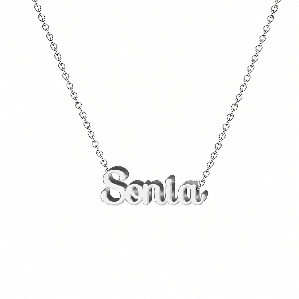 Collar con nombre personalizado Sonia - Plateado - IMAGEN2 V3