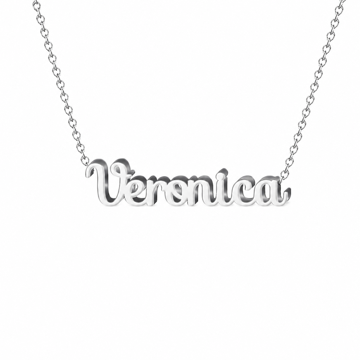 Collar con nombre personalizado Veronica - Plateado - IMAGEN2 V3